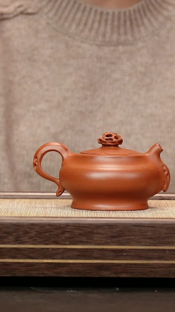 茶壶紫砂小煤窑朱泥 乾坤