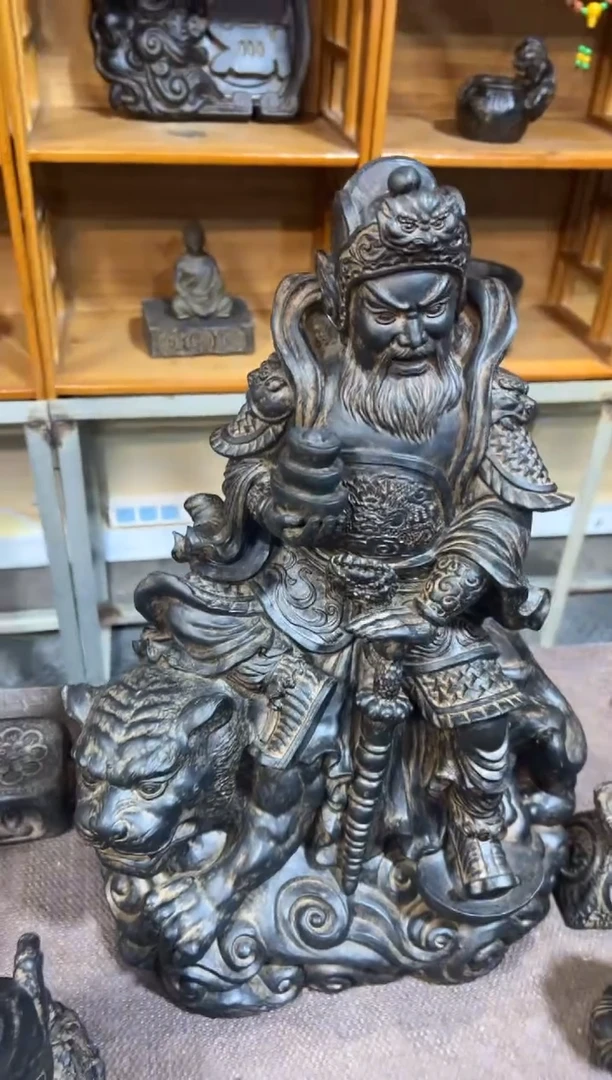 陶土【合成青石】财神驾到赵公明