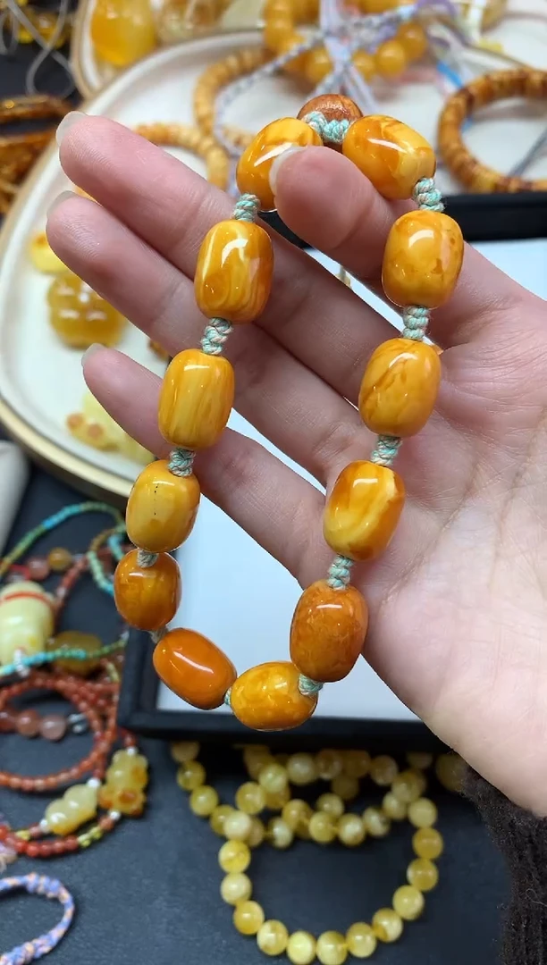 【闪购商品】蜜蜡裸石未镶嵌手串A524|6800