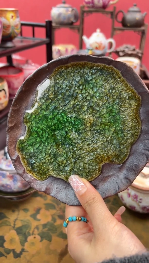 【闪购商品】虎井窑老陶泥结晶大圆壶承