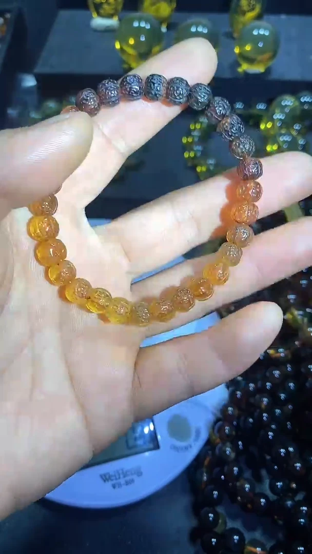 琥珀颈饰未镶嵌天然缅甸琥珀手串