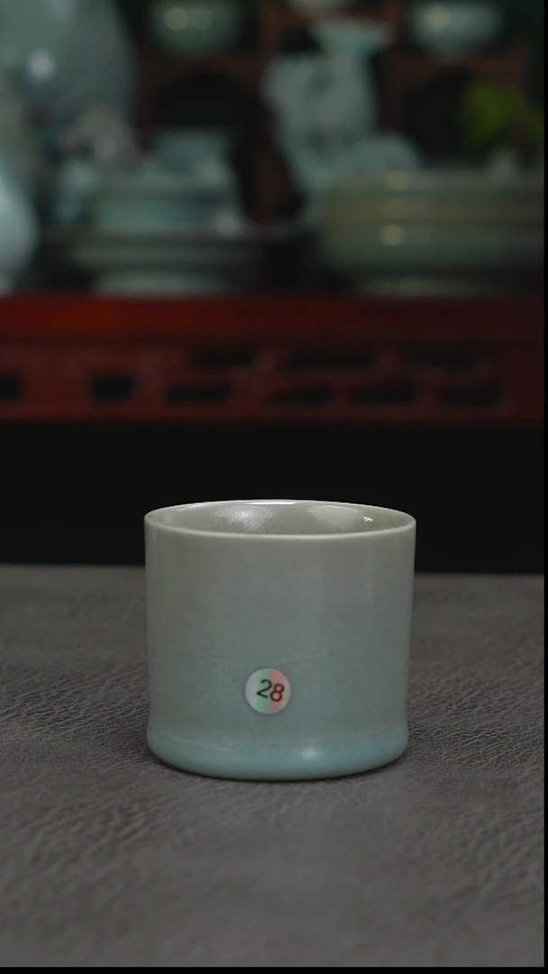 柴-窑变 28号扳指杯微瑕-二