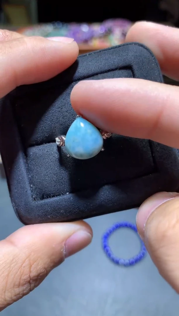 【闪购商品】针钠钙石（海纹石）戒指未镶嵌P21