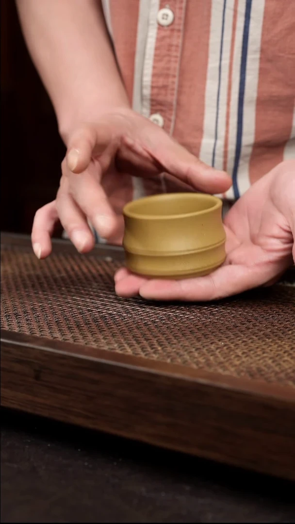 茶壶紫砂黄金段竹节杯