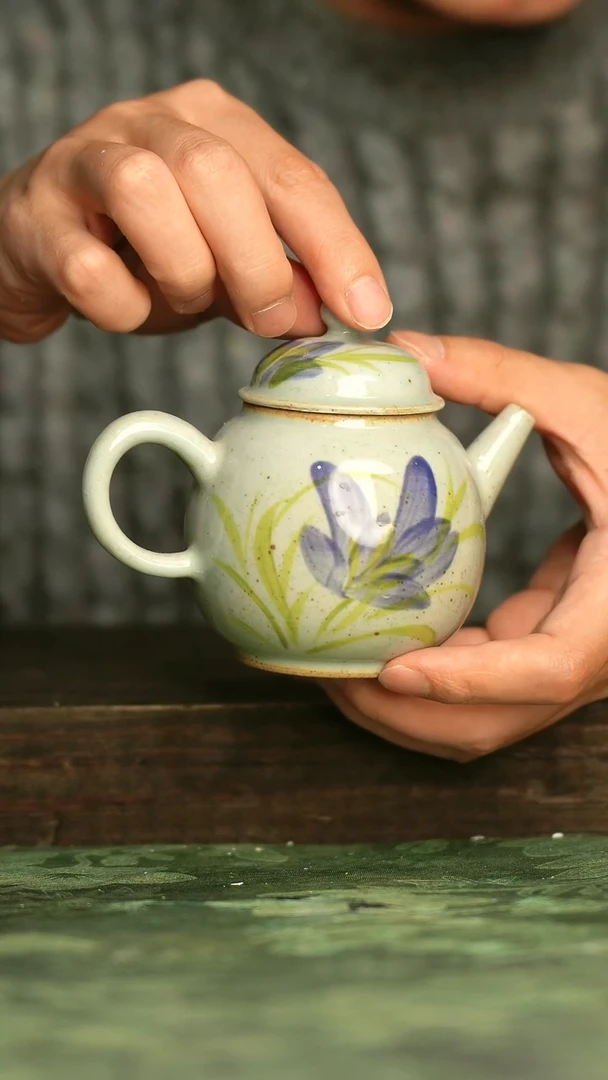 青诗集手工手绘瓷器