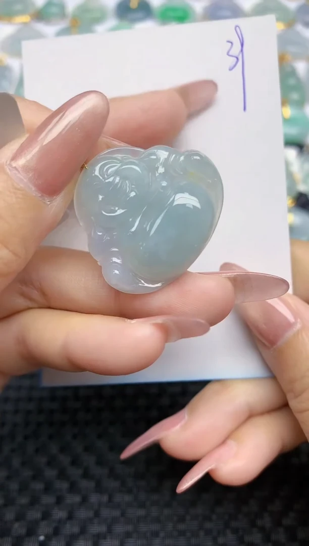 【闪购商品】翡翠颈饰18K金镶嵌天然A货翡翠 39