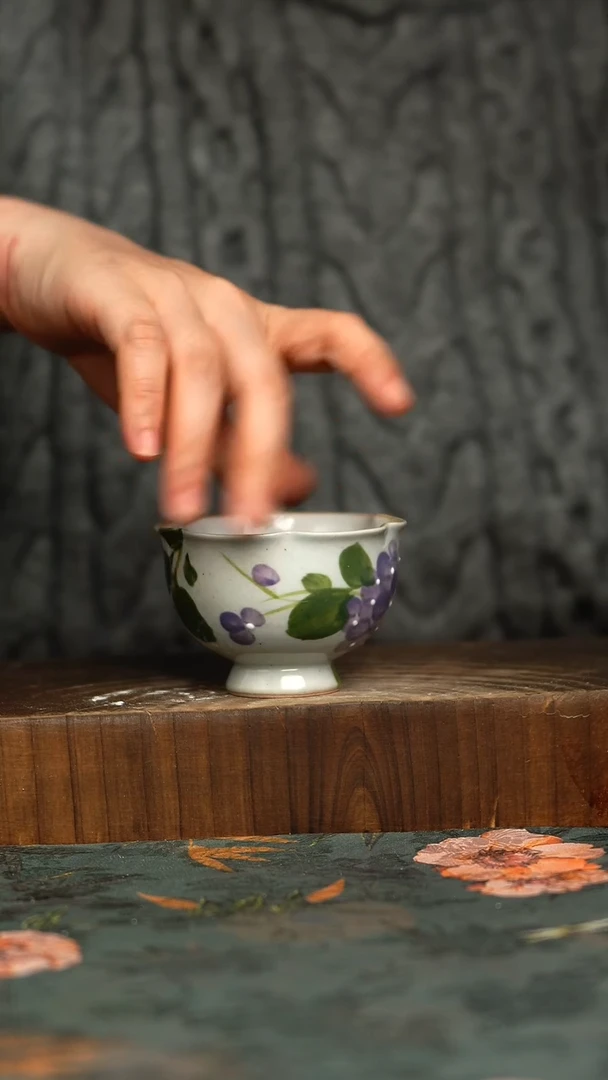 杯釉下彩手工手绘同款陶器