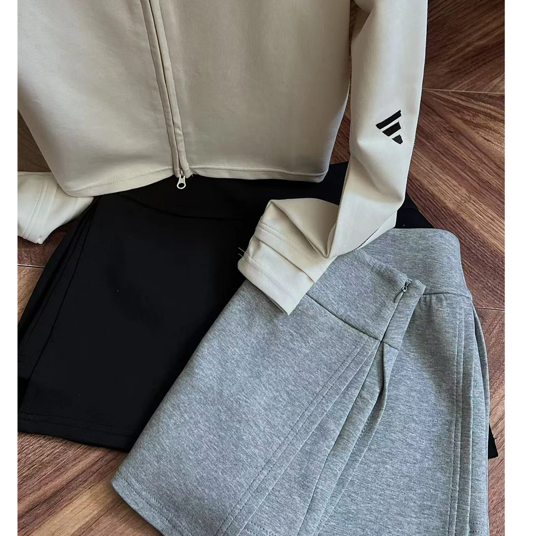 十三行白白-侧开叉运动短裙#27780