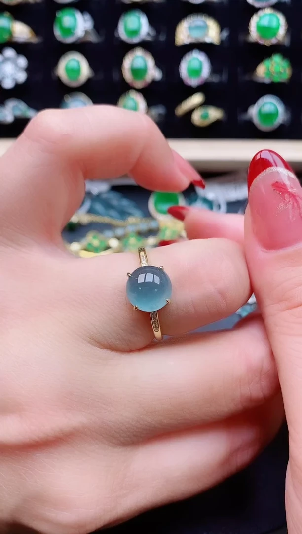 【闪购商品】翡翠戒指银S925镶嵌12121