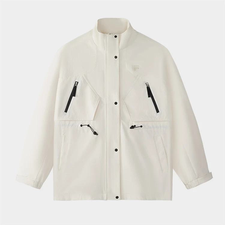 FUSION斐乐潮牌梭织外套女2025春季新款时尚休闲宽松T11W515703