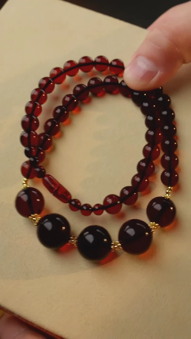 【闪购商品】琥珀颈饰未镶嵌血珀微笑链