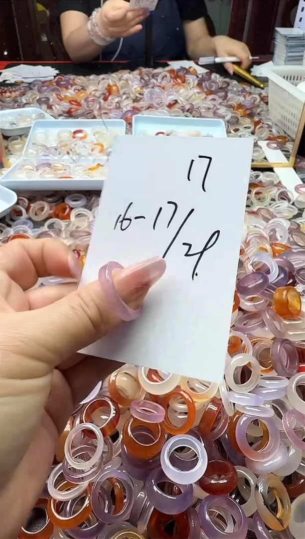 玛瑙/玉髓戒指未镶嵌17