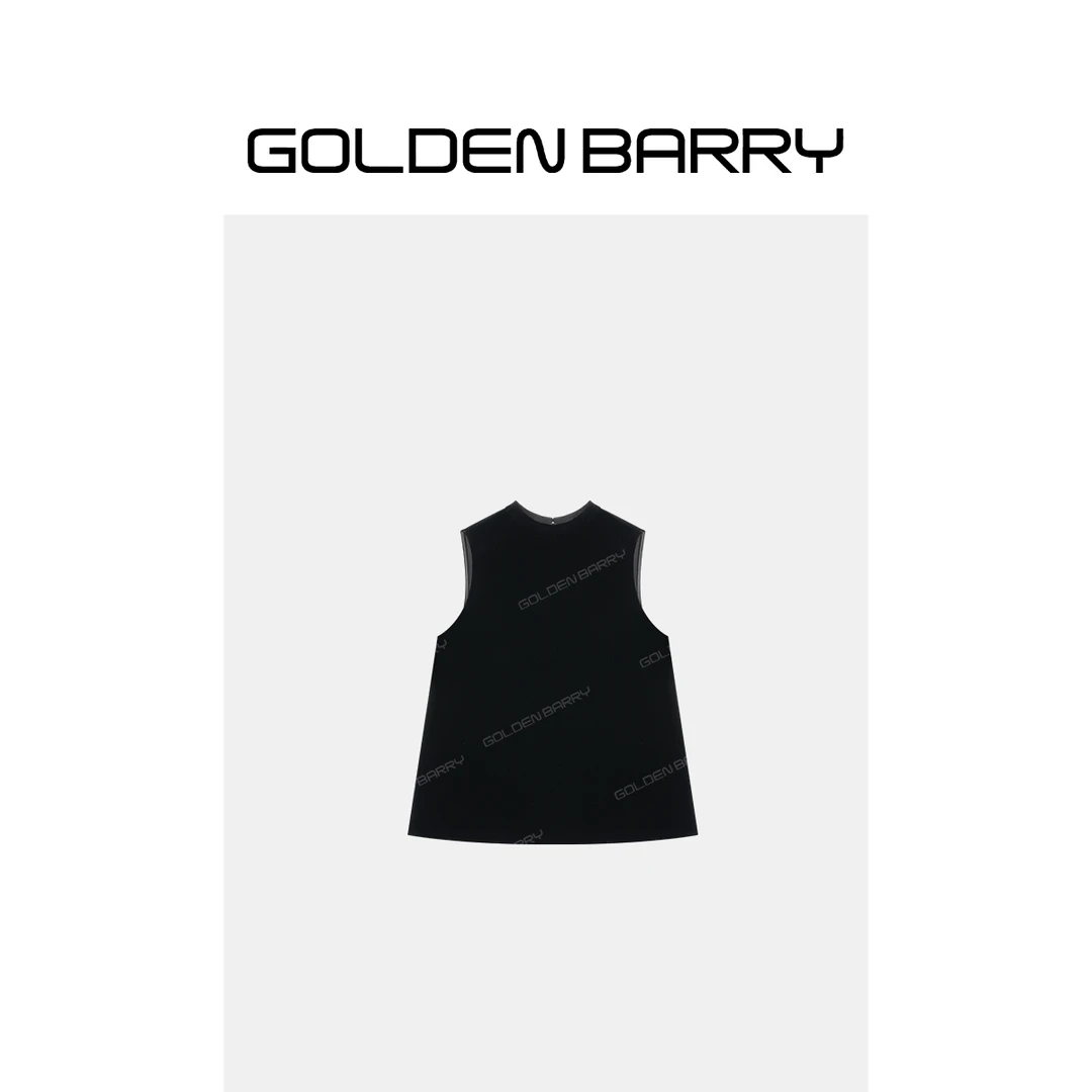 GOLDENBARRY气质显瘦丝绒背心GB060707002