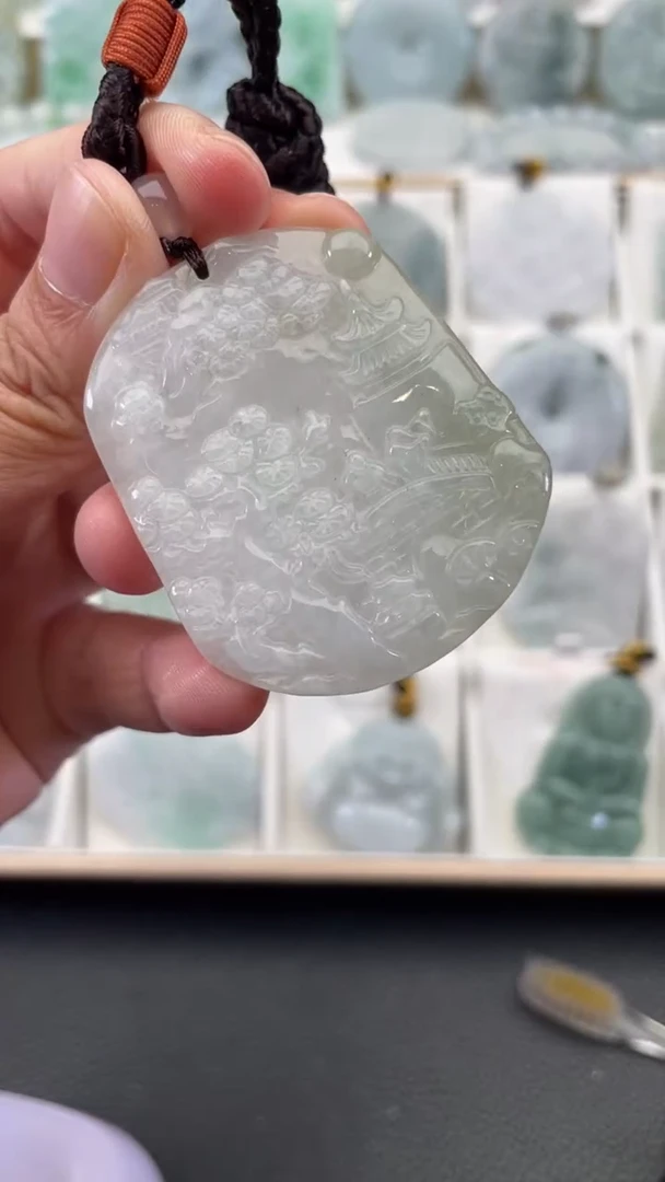 颈饰未镶嵌翡翠天然缅甸翡翠A货428