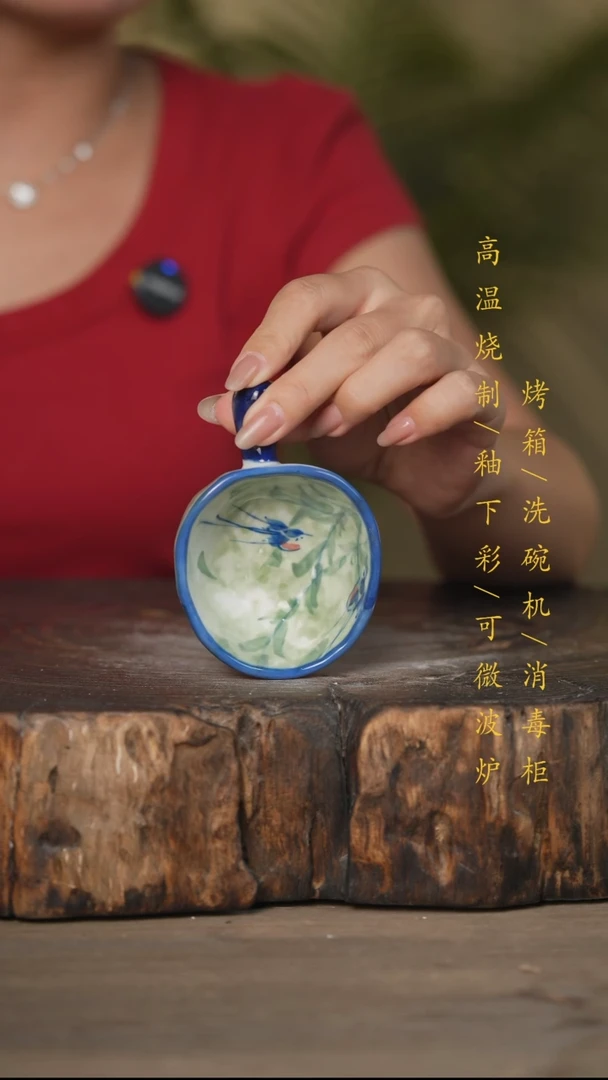 瓷片景德镇高温釉下彩可微波烤箱洗碗机