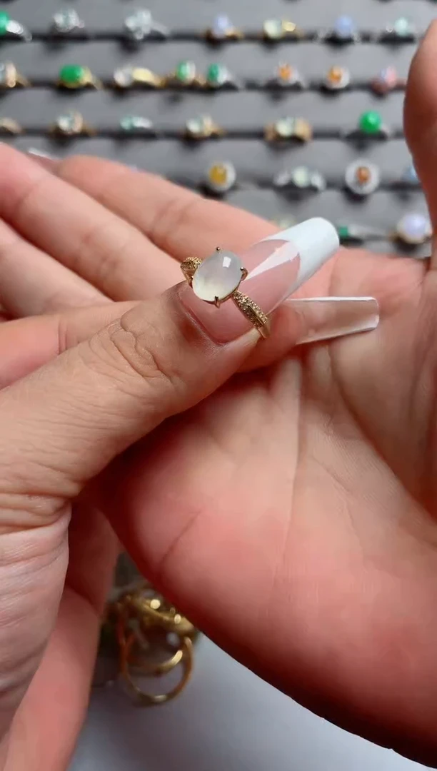 银S925镶嵌戒指翡翠.