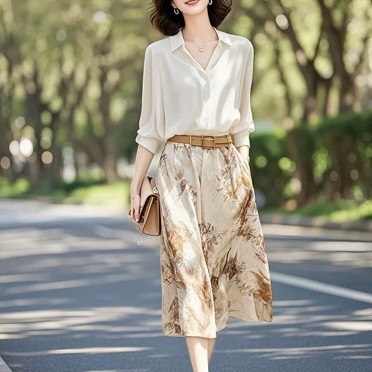 【RG6279】2025年新款时尚气质百搭减龄法式松弛感女装显瘦两件套