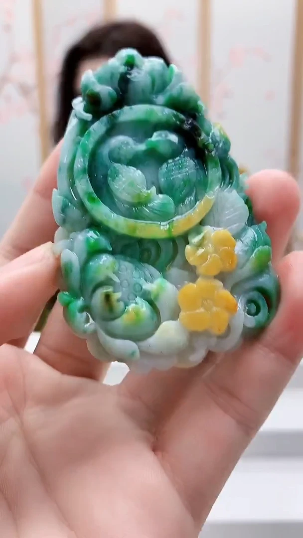 未镶嵌定制翡翠4829bb-毛货挂件78