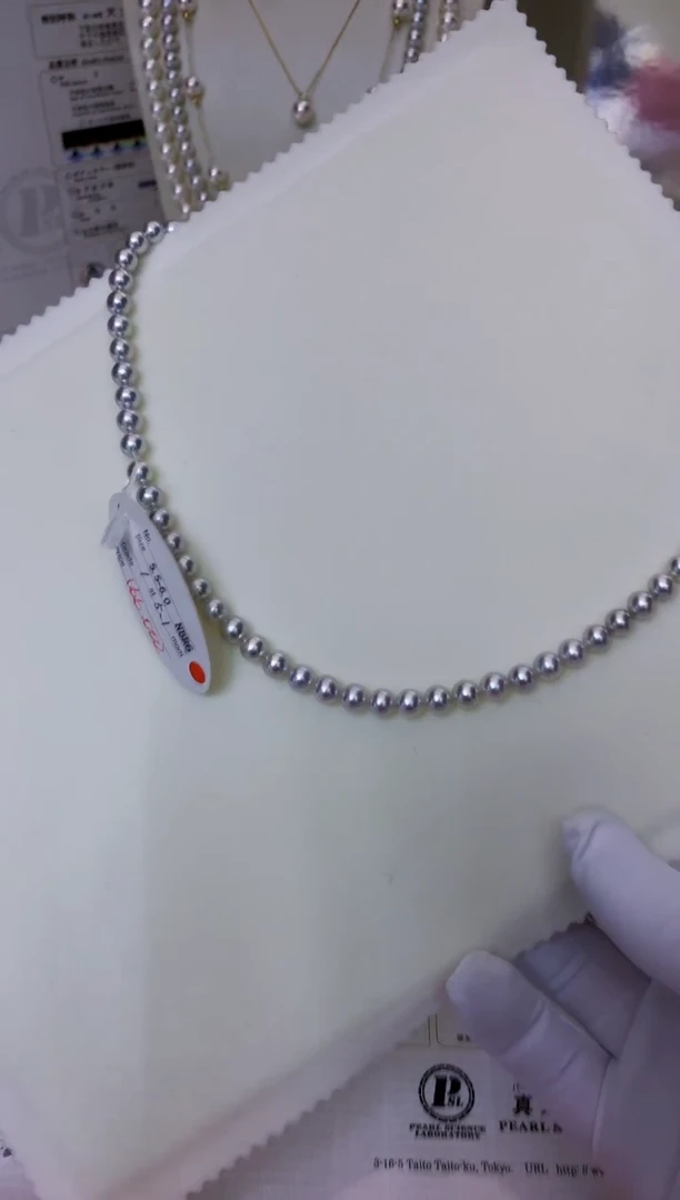 银S925镶嵌海水珍珠饰品5.5-6bluerose满珠链带大证
