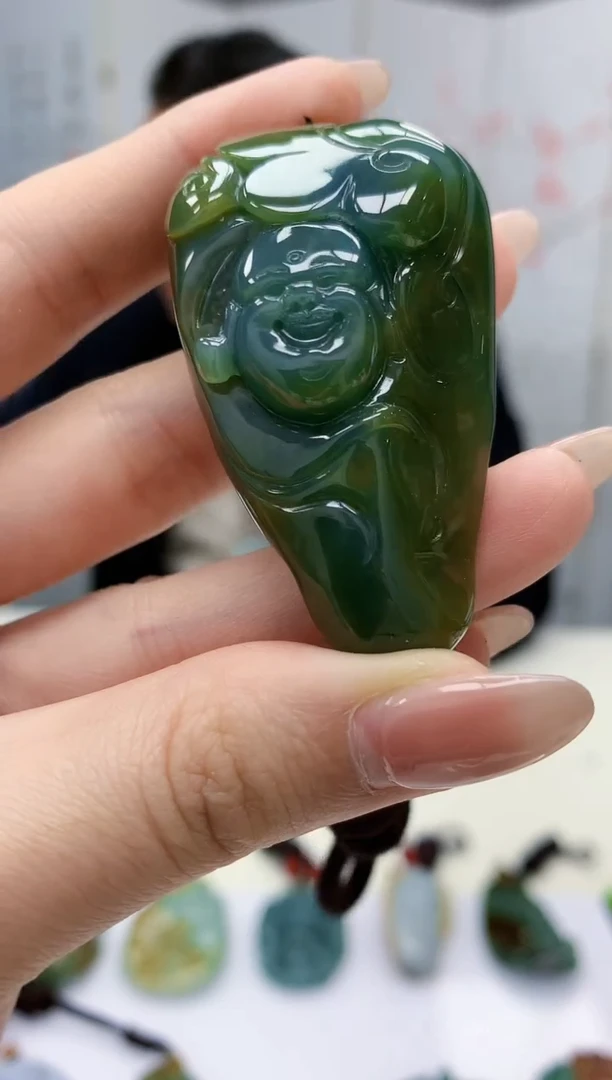 【闪购商品】定制翡翠未镶嵌4969jw-毛货挂件62