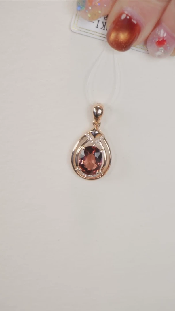 吊坠(不含链)18K金镶嵌碧玺1【】‘’