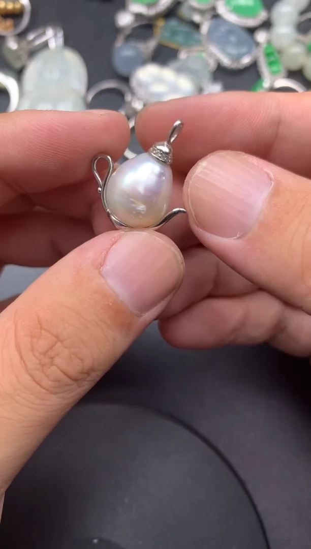 银S925镶嵌颈饰海水珍珠呜*～倚栏听风商品不退不换