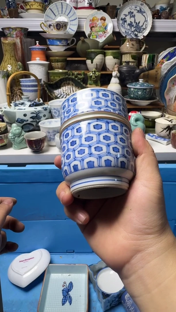 中古瓷器，默认微瑕-032，福字底款的杯子