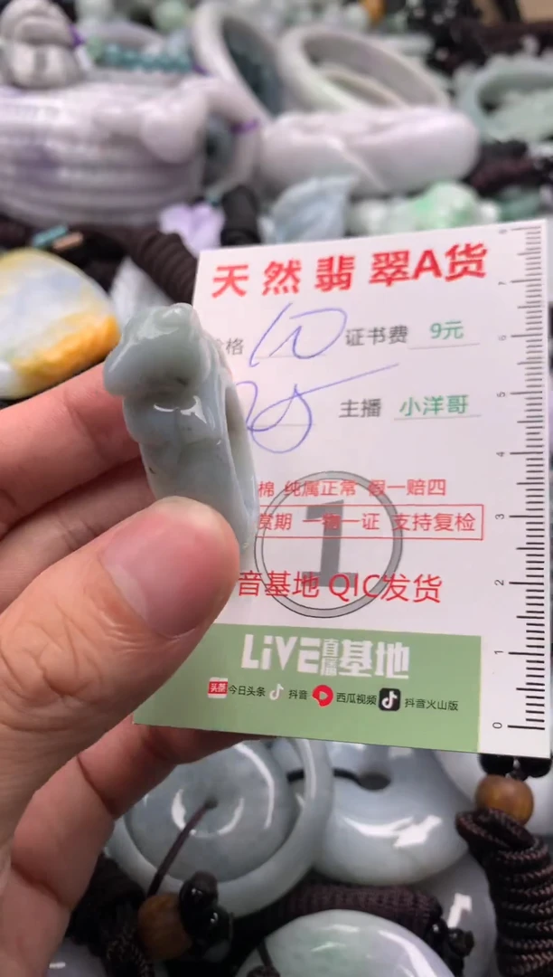 翡翠未镶嵌吊坠(不含链)1