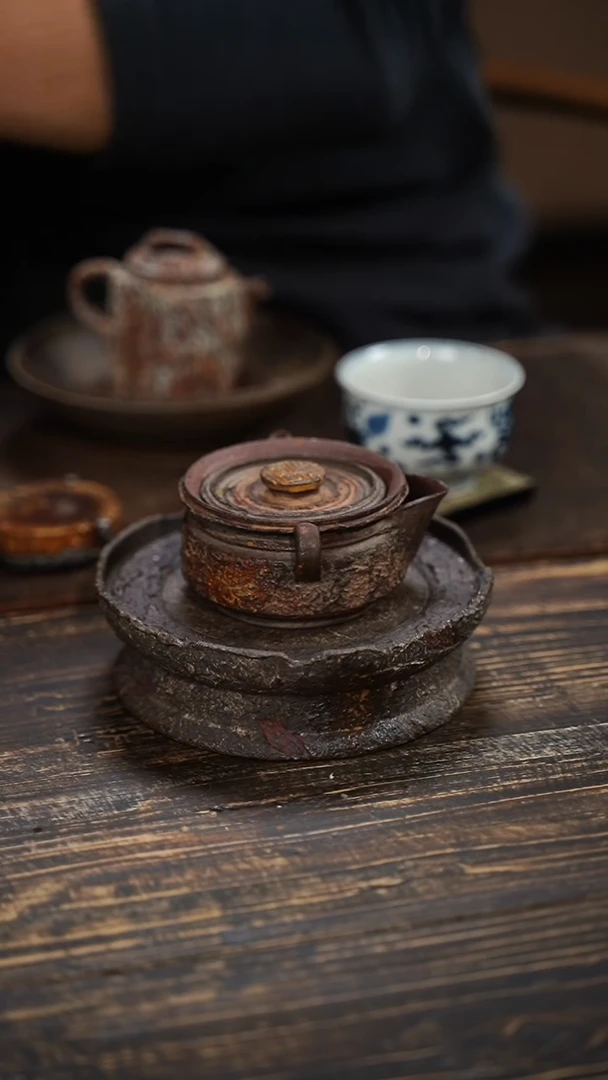 全手工制作 重工 南蛮 紫砂 青铜 古钱币 宝瓶120cc