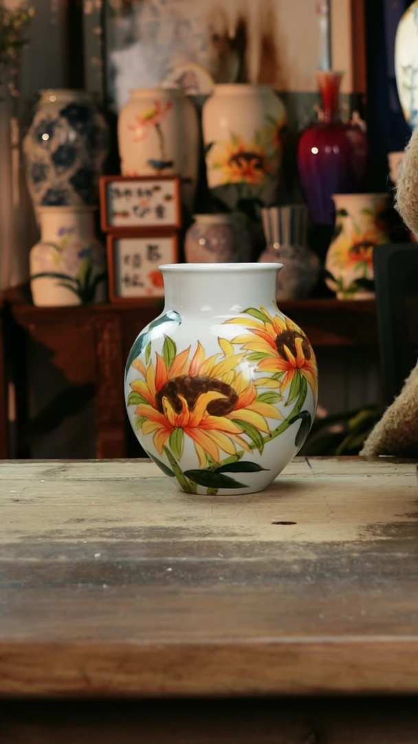 【闪购商品】瓷片景德镇纯手工釉下彩精品花瓶