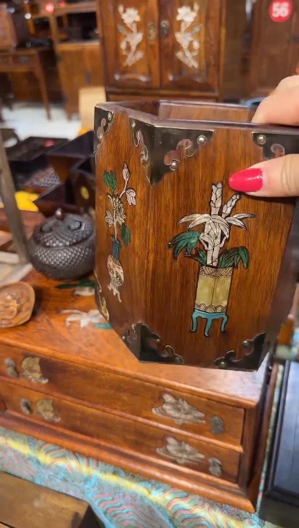 【闪购商品】木木艺花瓶黄六角笔筒168.8888