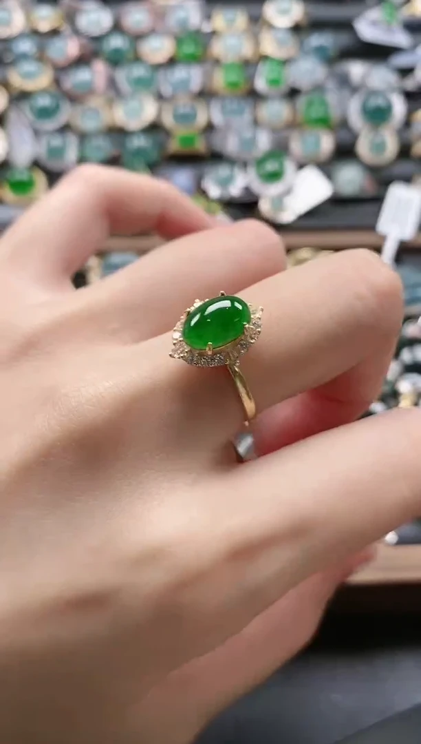 【闪购商品】翡翠戒指银S925镶嵌51151