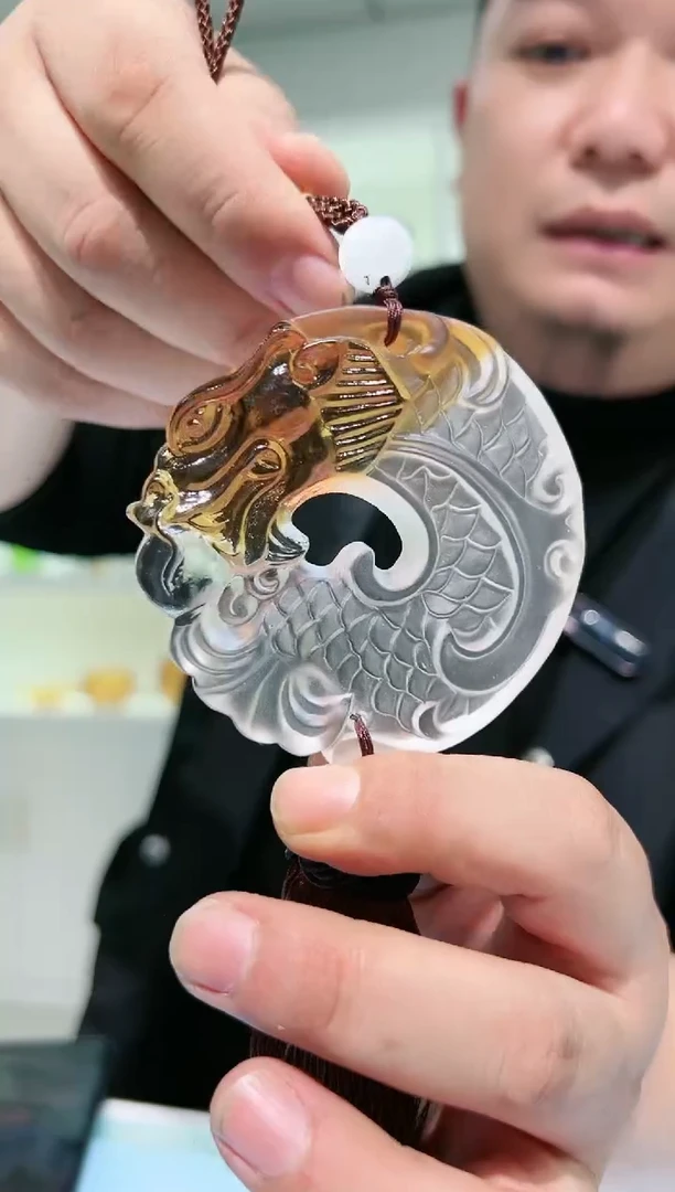 【闪购商品】茶宠古法琉璃鱼化龙挂