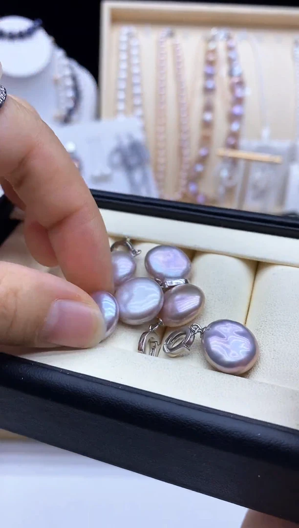 吊坠(不含链)银S925镶嵌淡水珍珠吊坠多样性发其一