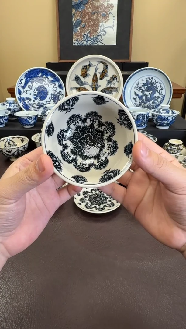 二号釉星空宝相压手杯