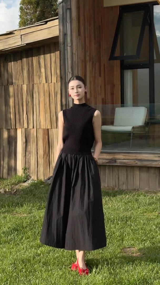 老钱风女装套装夏季2025新款极简小众百搭针织上衣半身裙子两件套