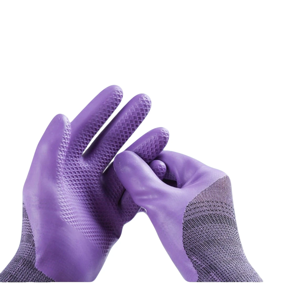 星宇A689浸胶加厚工地专用防护手套女士耐磨防滑透气劳保手套