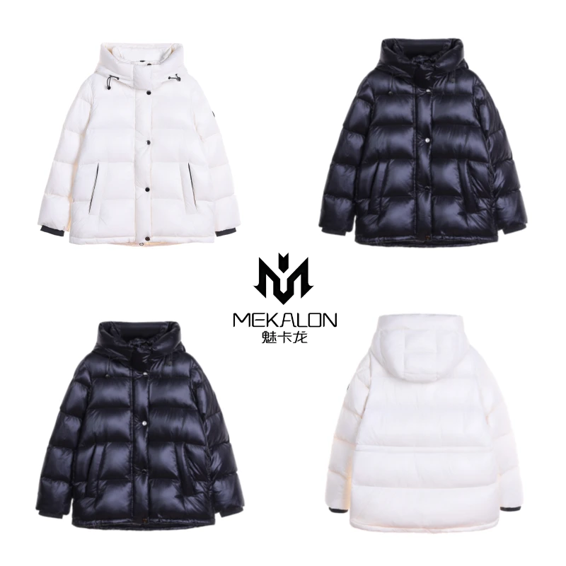 魅卡龙MEKALON新款保暖时尚90鹅绒服外套收腰女款冬季石墨烯7536