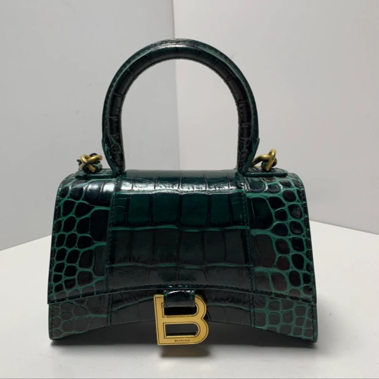 99新 Balenciaga/巴黎世家 斜挎包XS码 墨绿色 皮革C P205843585