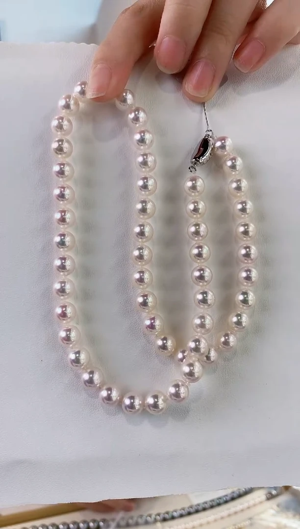 项链未镶嵌海水珍珠7.5-8Akoya海水珍珠项链