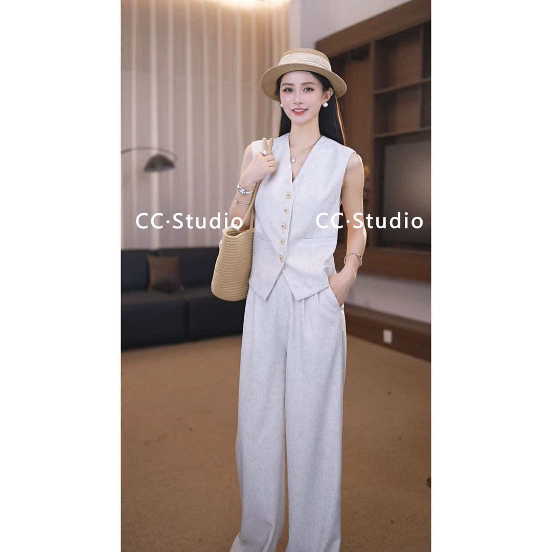 新款套装女2025初夏高定轻奢气质显瘦套装女BN25251