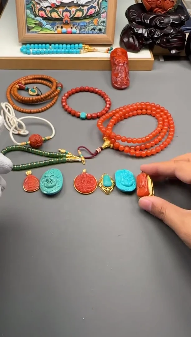 【闪购商品】南红玛瑙手串手串18K金镶嵌手串手串