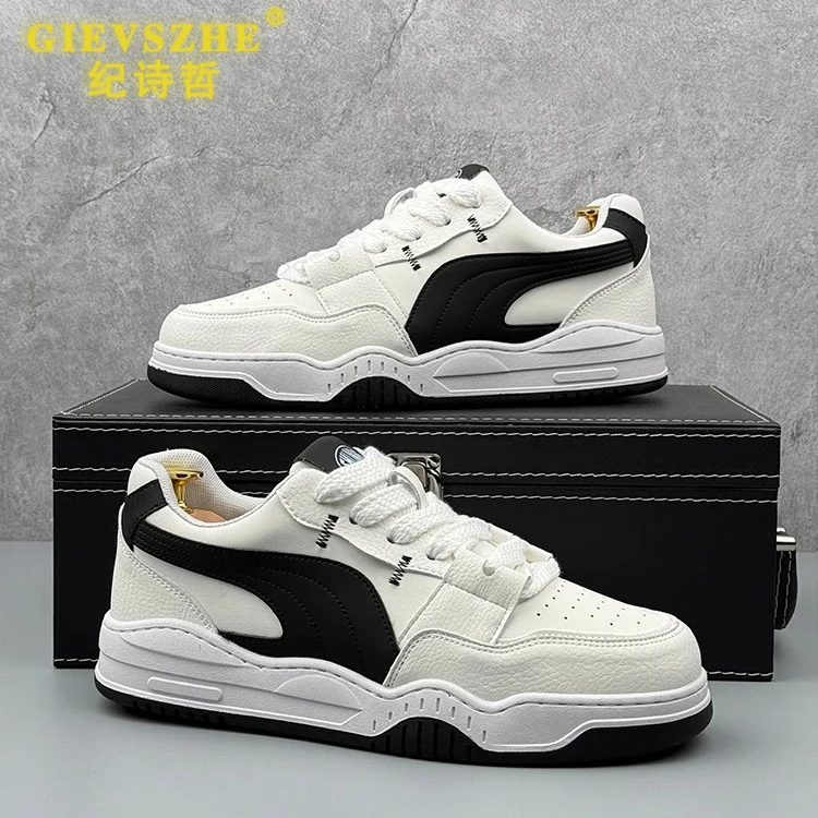 纪诗哲板鞋男夏季新款舒适平底透气小白鞋百搭潮流低帮运动休闲鞋