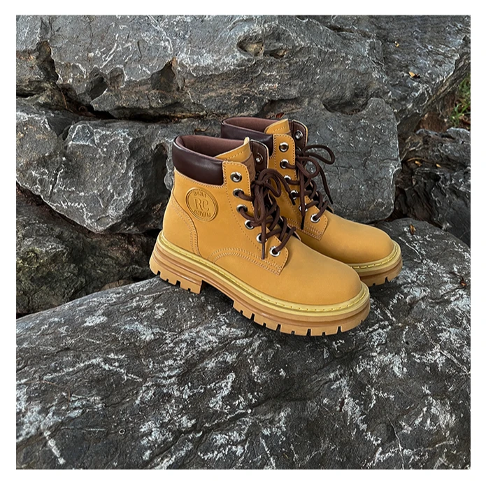 【大叔家】浅春穿搭马丁靴英伦风百搭厚底增高短靴