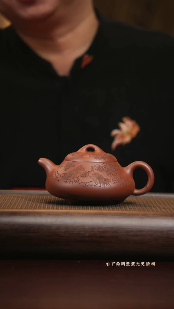 【闪购商品】紫砂茶壶gxz 矮石瓢 紫泥 320