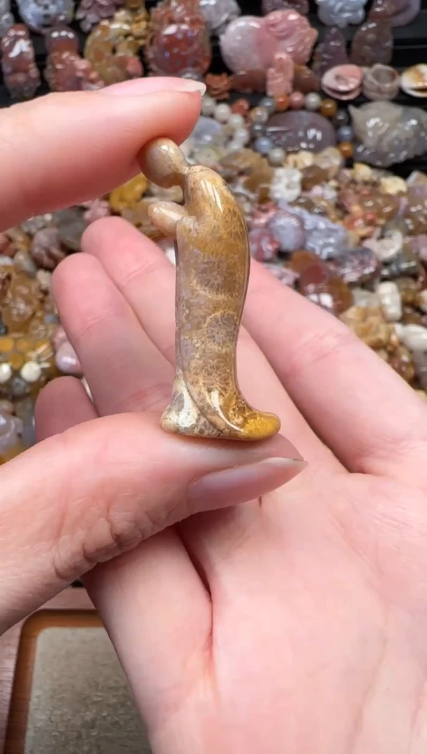 颈饰未镶嵌硅化珊瑚（珊瑚玉）713