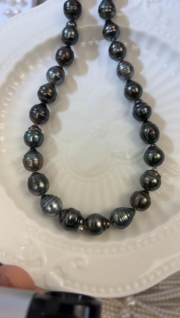 银S925镶嵌颈饰海水珍珠大溪地