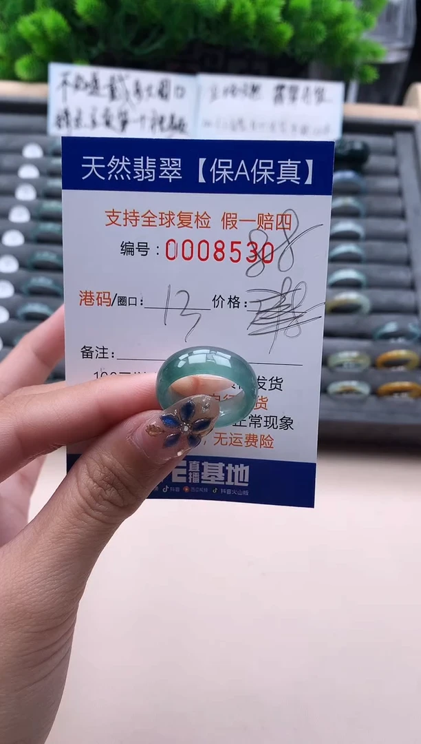 未镶嵌戒指翡翠8530