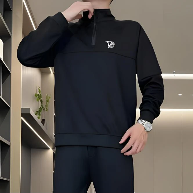 秋冬季男士高档衣服+裤子日常休闲套装新款潮流时尚修身显瘦卫衣