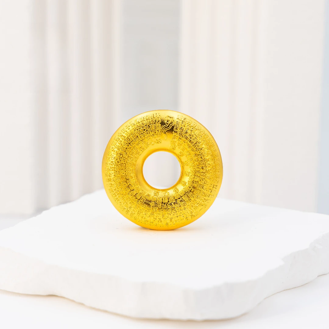 吊坠足银 经文平安扣吊坠 工挂坠复古时尚项坠素款